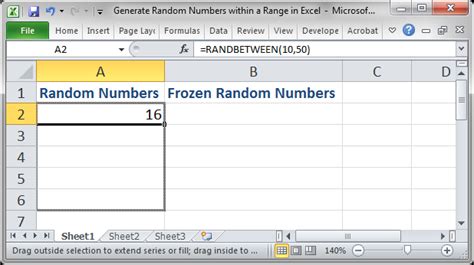 Excel: Generate Random Number Between Range .